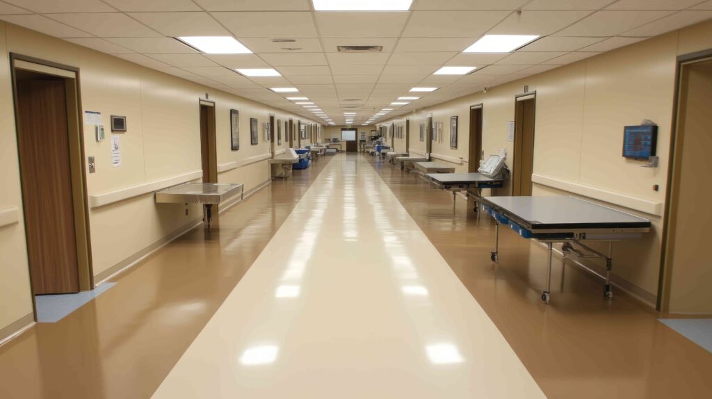 vinyl flooring in corridor