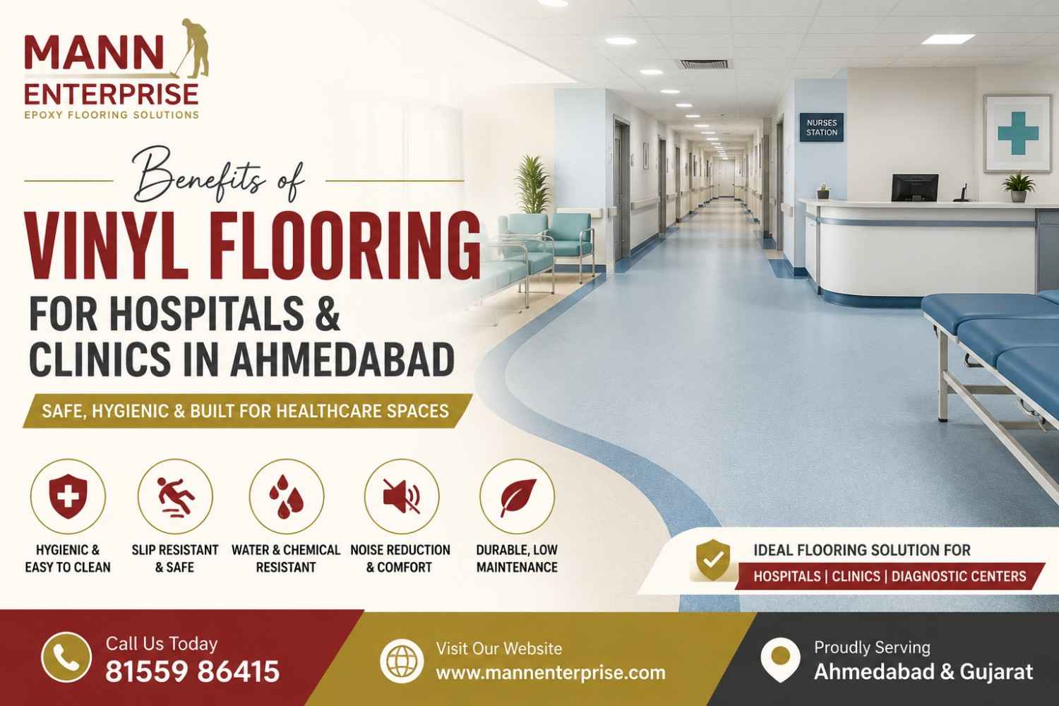 Benefits of Vinyl Flooring for Hospitals & Clinics in Ahmedabad