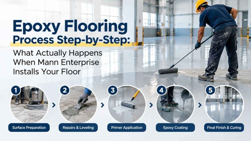 Epoxy Flooring Process Step-by-Step: What Actually Happens When Mann Enterprise Installs Your Floor